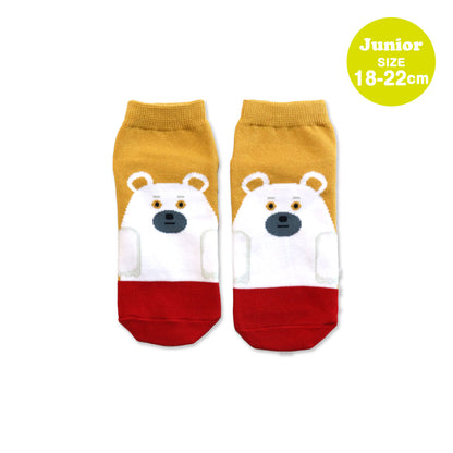 靴下　ジュニア／赤いパンツ【しろくまのパンツ】【絵本のくつした】