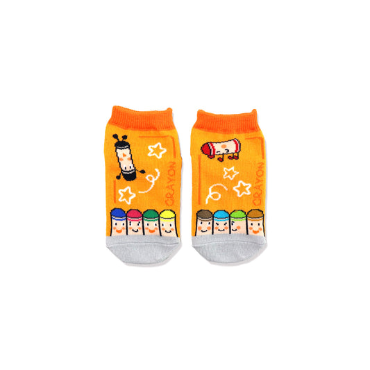【くれよんのくろくん】靴下 キッズ くれよんのはこ【絵本のくつした】