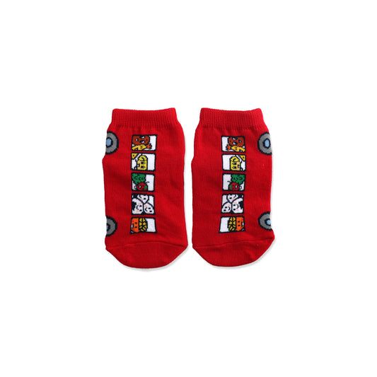 【おべんとうバス】 靴下 キッズ バスにのって 【絵本のくつした】