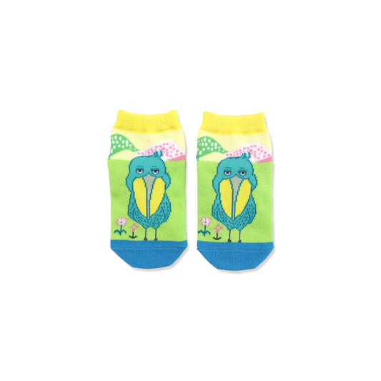 【うごきません。】靴下 キッズ ハシビロコウ【絵本のくつした】