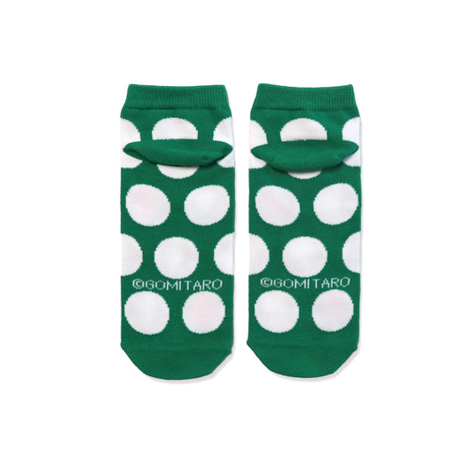 【きんぎょがにげた】 靴下 レディース グリーンドット 【絵本のくつした】