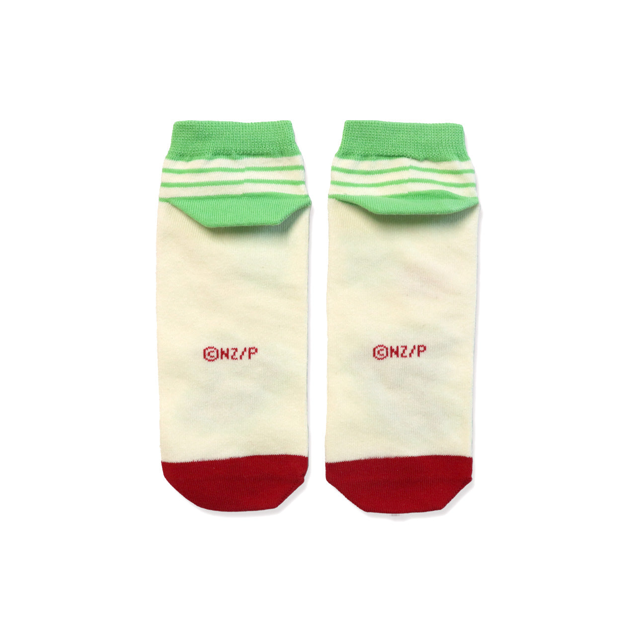 靴下　レディース／アップリケ【ねずみくんのチョッキ】【絵本のくつした】