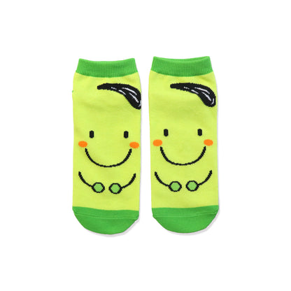 靴下　レディース／おかお【そらまめくんのベッド】【絵本のくつした】