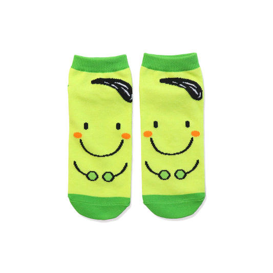 靴下　レディース／おかお【そらまめくんのベッド】【絵本のくつした】