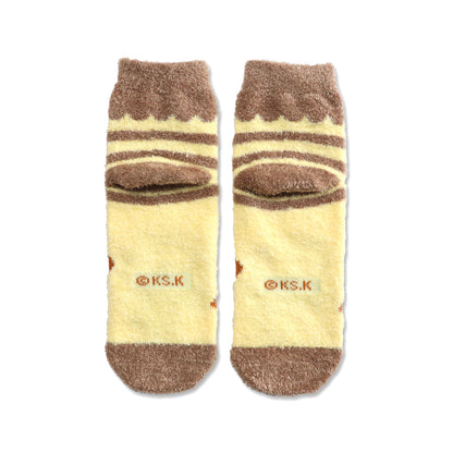 ルームソックス　レディース／ストライプ【パンどろぼう】【絵本のくつした】