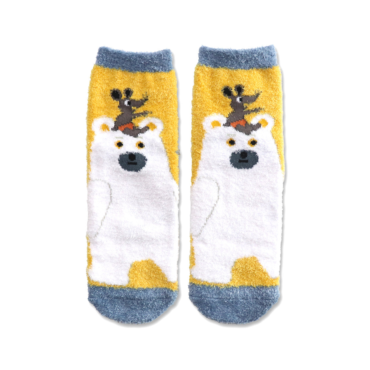 ルームソックス　レディース／しろくまとねずみ【しろくまのパンツ】【絵本のくつした】