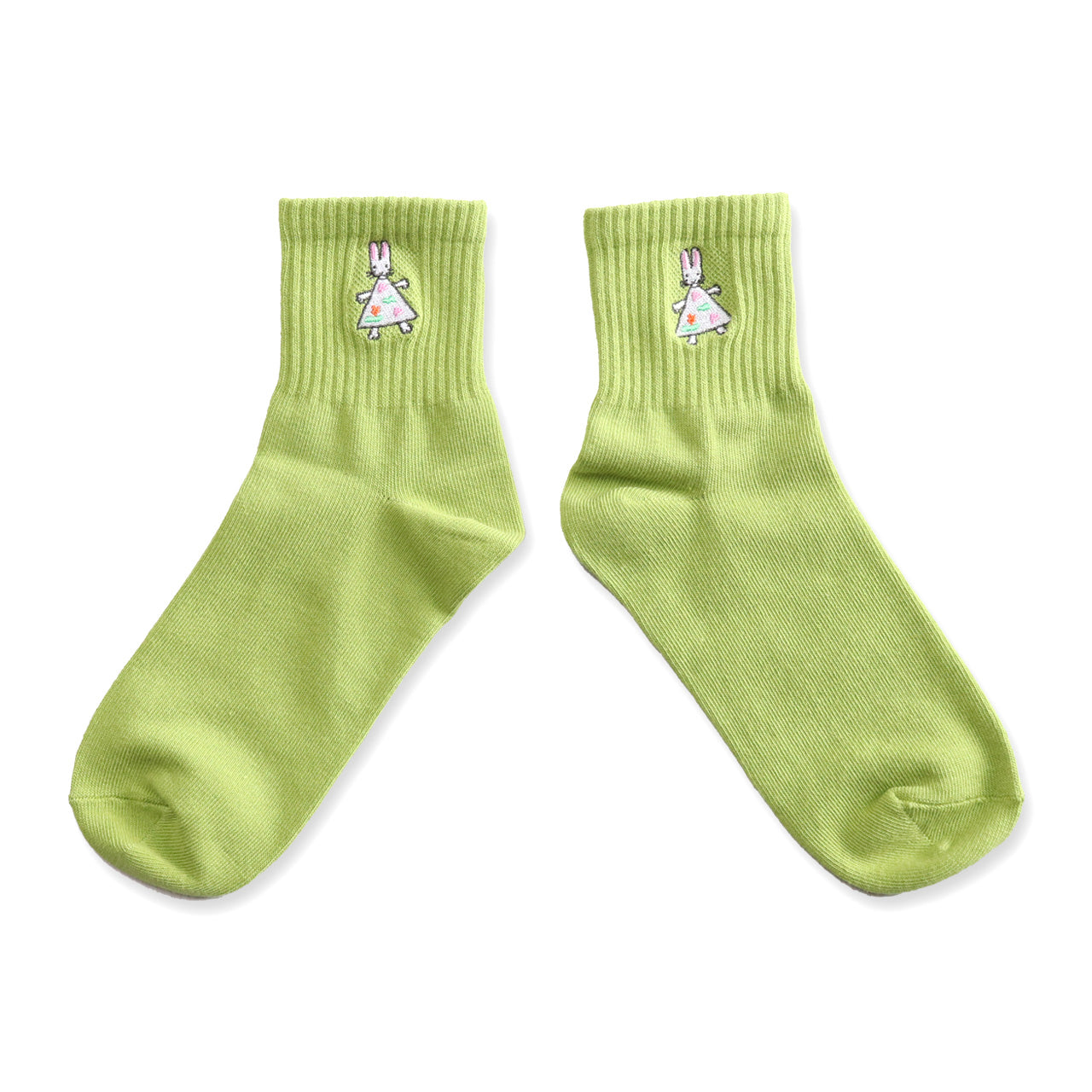 靴下 レディース／フレッシュグリーン はなもよう【わたしのワンピース】【絵本のくつした】