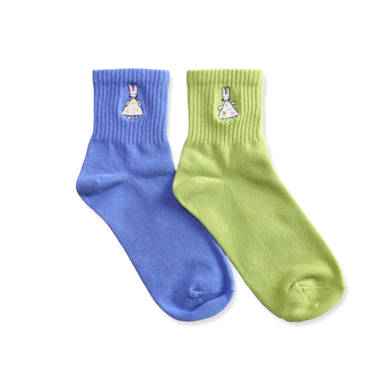 靴下 レディース／フレッシュグリーン はなもよう【わたしのワンピース】【絵本のくつした】