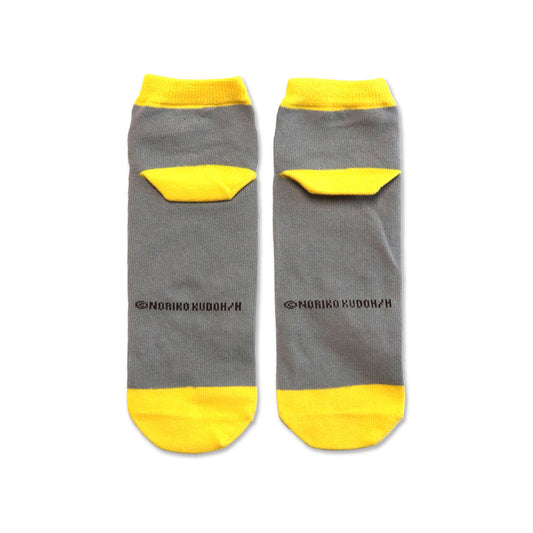 靴下　メンズ／グレー【ノラネコくんだん】【絵本のくつした】