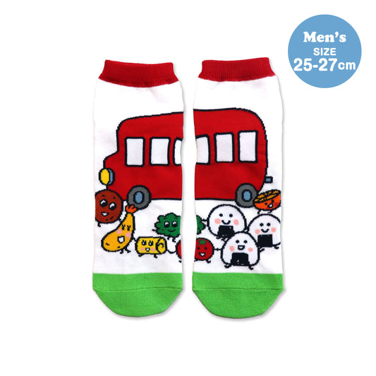 靴下　メンズ／おでかけ【おべんとうバス】【絵本のくつした】