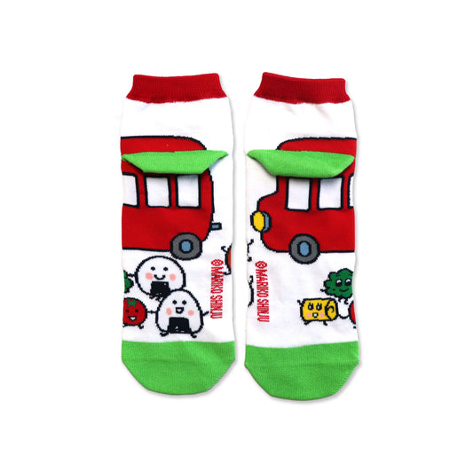 靴下　メンズ／おでかけ【おべんとうバス】【絵本のくつした】