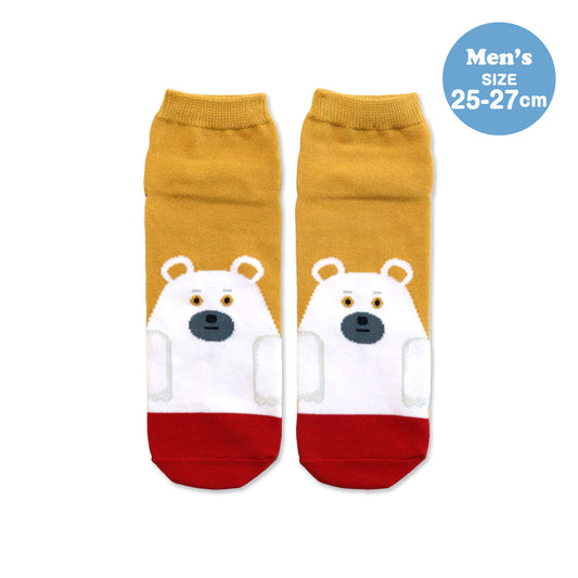 靴下　メンズ／赤いパンツ【しろくまのパンツ】【絵本のくつした】