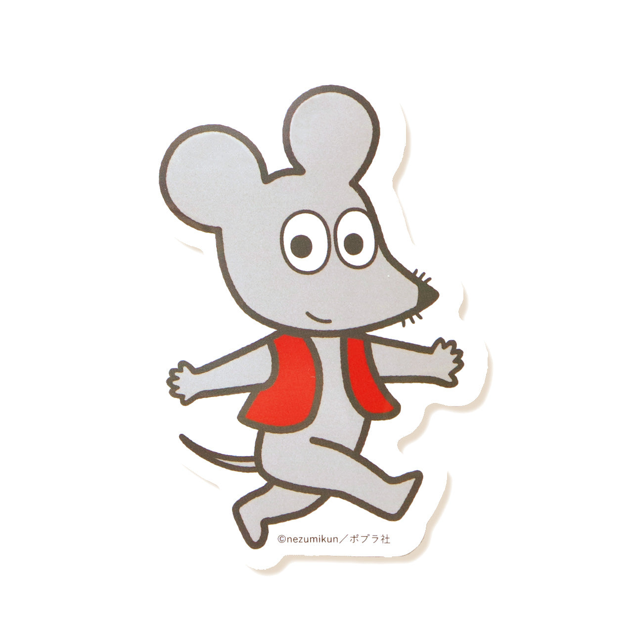 ねずみくん 絵本のステッカー】ねずみくん ホワイト【ねずみくんのチョッキ