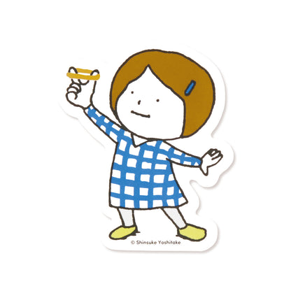 ステッカー　わごむ　ホワイト【わたしのわごむはわたさない】【絵本のステッカー】