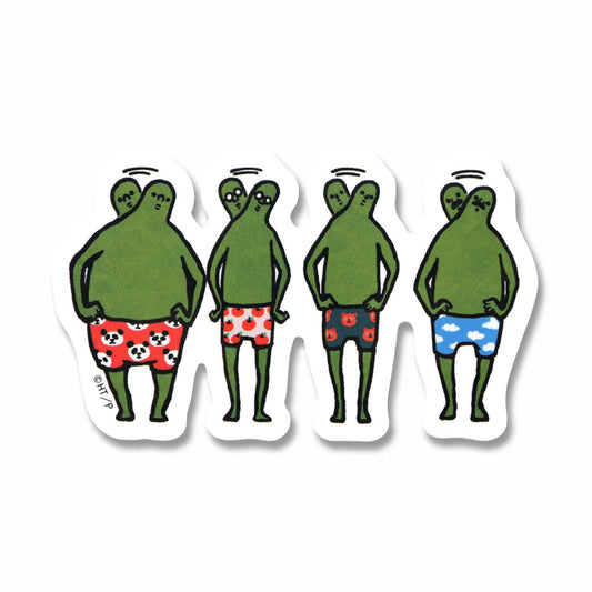 【絵本のステッカー】たいそう ホワイト【ぱんつさん】【たなかひかる】