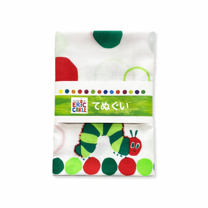 【絵本の手ぬぐい】あおむし 手ぬぐい サークル