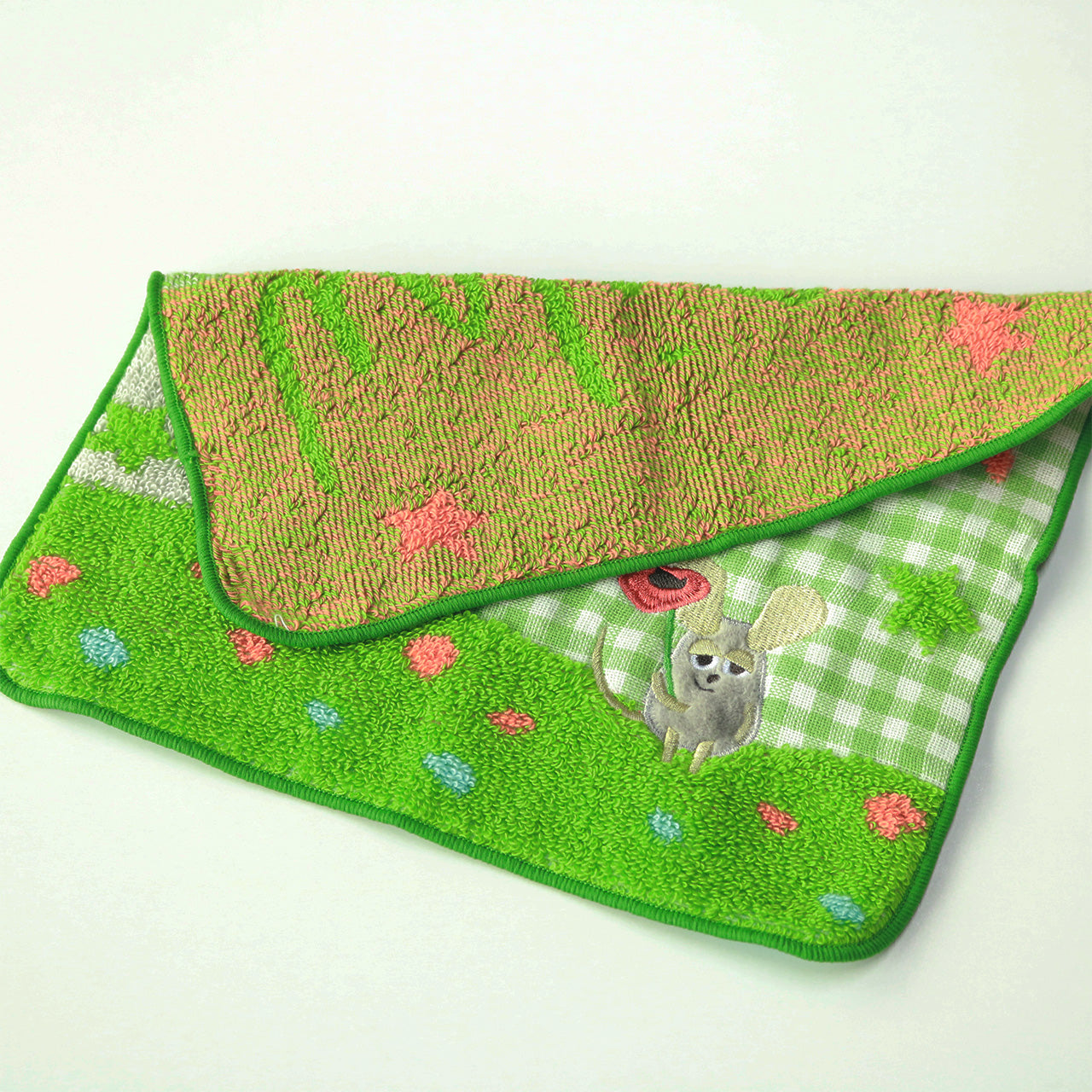 【絵本のタオル】フレデリック PT 緑チェック