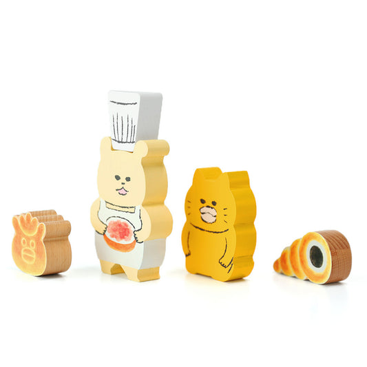 【絵本のつみき】5P パンこうじょうセット (ノラネコぐんだん)