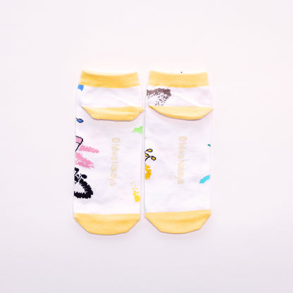 靴下　レディース／いろいろないろ 【くれよんのくろくん】【絵本のくつした】