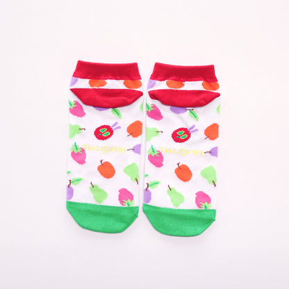 靴下　レディース／フルーツ 【はらぺこあおむし】【絵本のくつした】