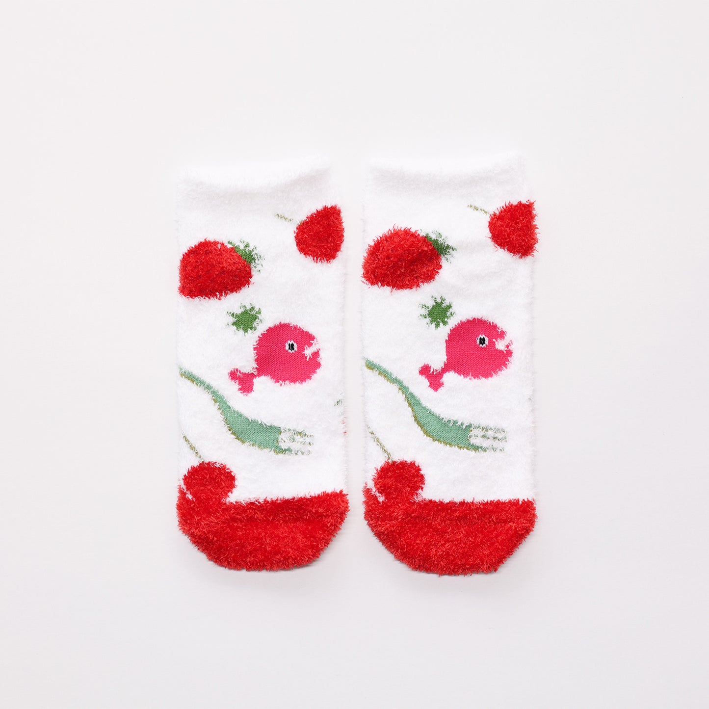 ルームソックス　レディース／くだもの【きんぎょがにげた】【絵本のくつした】【もこもこ靴下】