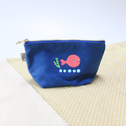 五味太郎 刺繍ポーチM きんぎょ