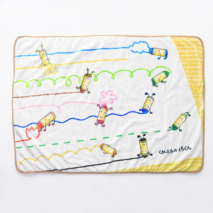 ブランケット いろんな線 Mサイズ 【くれよんのくろくん】