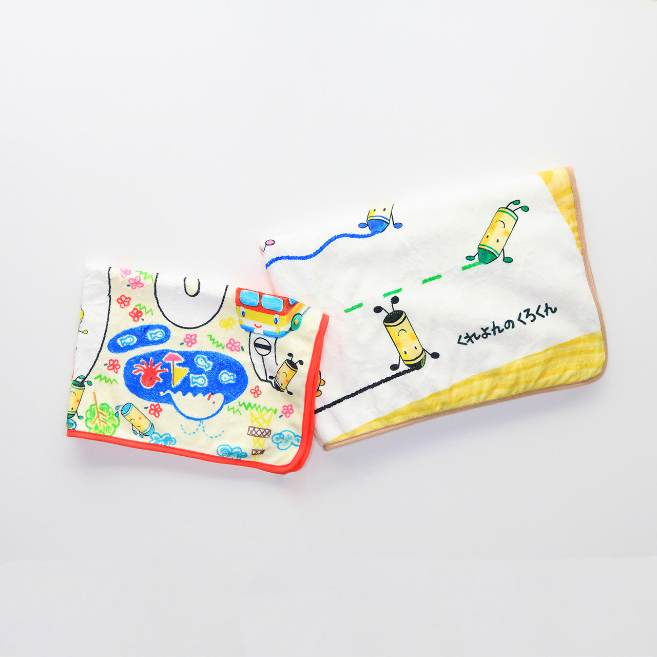 ブランケット いろんな線 Mサイズ 【くれよんのくろくん】