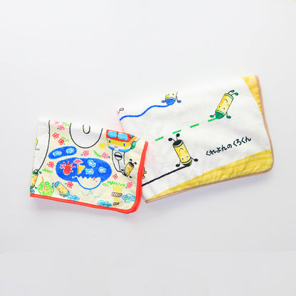 ブランケット いろんな線 Mサイズ 【くれよんのくろくん】