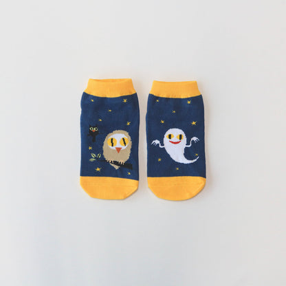 靴下 ジュニア／おばけとふくろう【ねないこだれだ】【絵本のくつした】