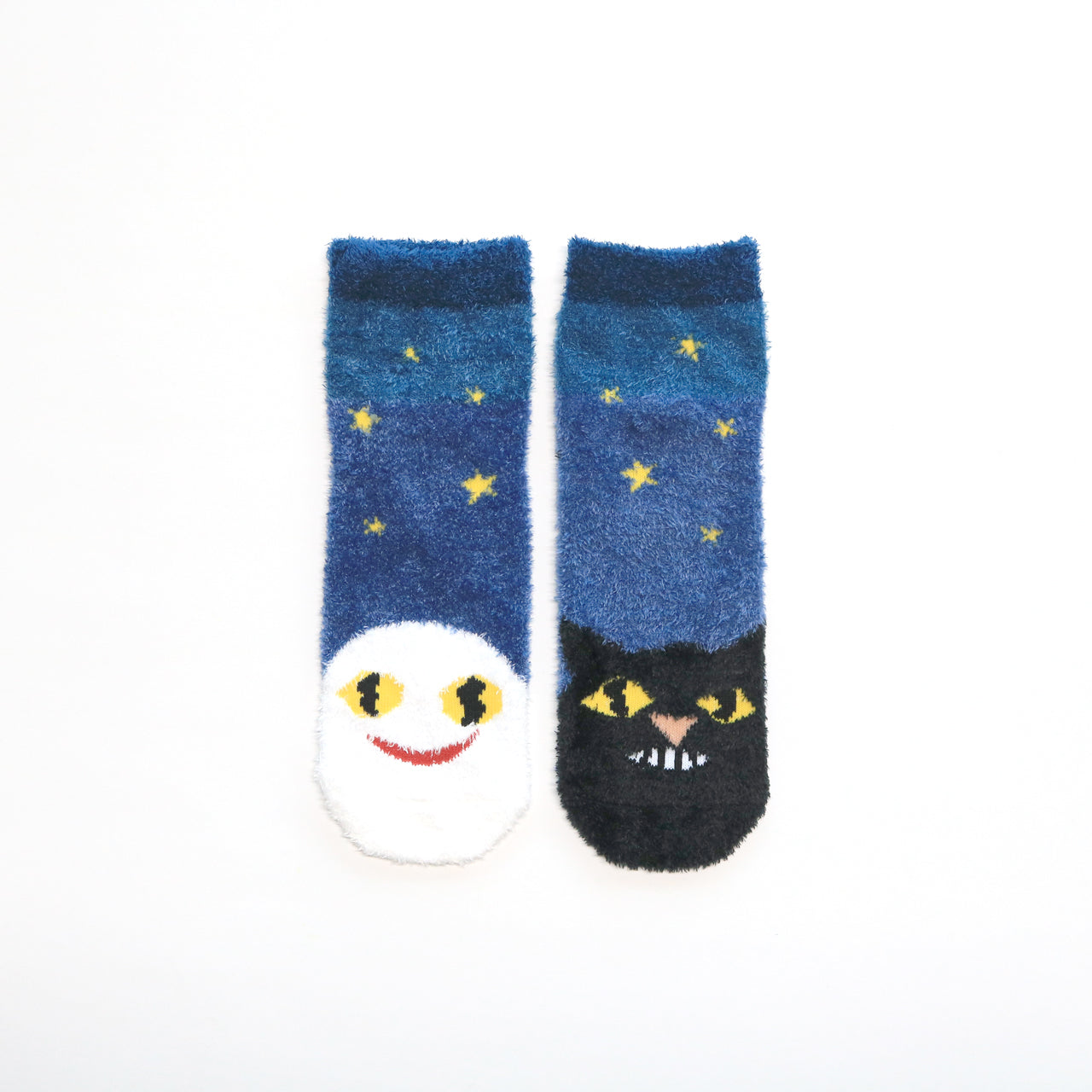 ルームソックス レディース／おばけとねこ 【ねないこだれだ】【絵本のくつした】