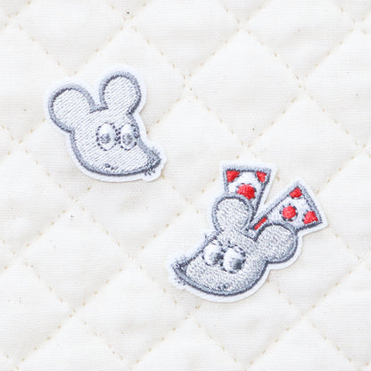 ワッペン　ねずみくんとねみちゃん(2P) 【ねずみくんのチョッキ】【絵本のワッペン】