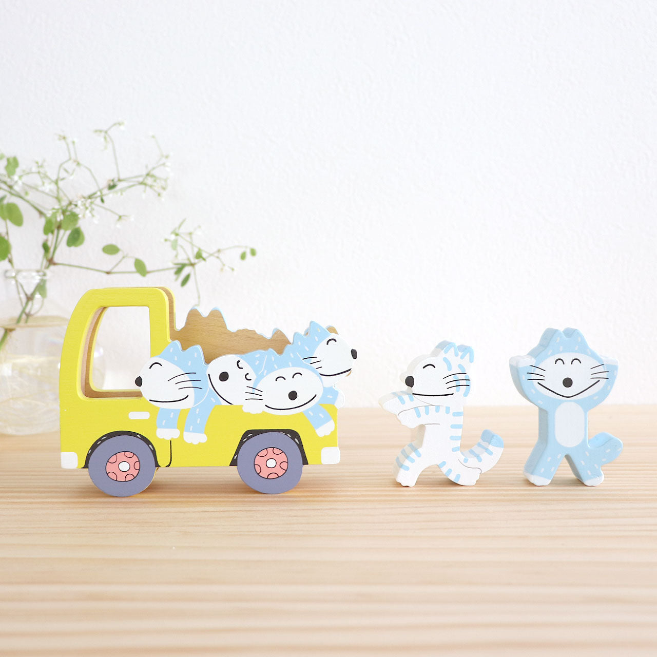 絵本のつみき】3P 11ぴきのねことぶた トラックにのって (11ぴき