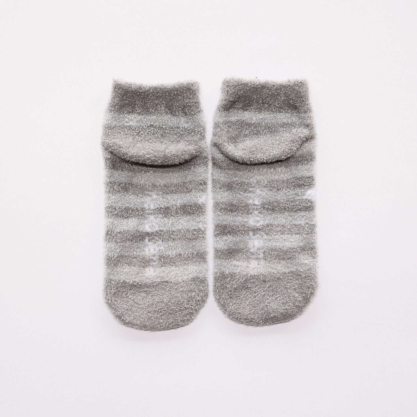 ルームソックス　レディース／グレーストライプ【ねないこだれだ】【絵本のくつした】【もこもこ靴下】