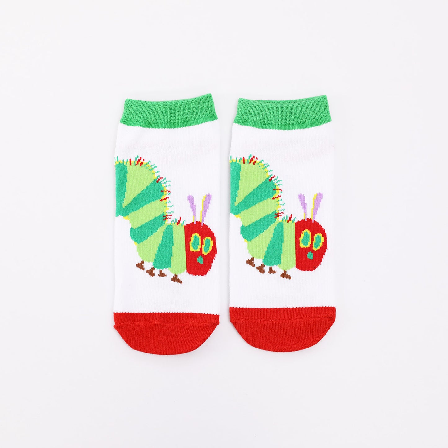 靴下　レディース／あおむし【はらぺこあおむし】【絵本のくつした】