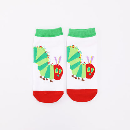 靴下　レディース／あおむし【はらぺこあおむし】【絵本のくつした】