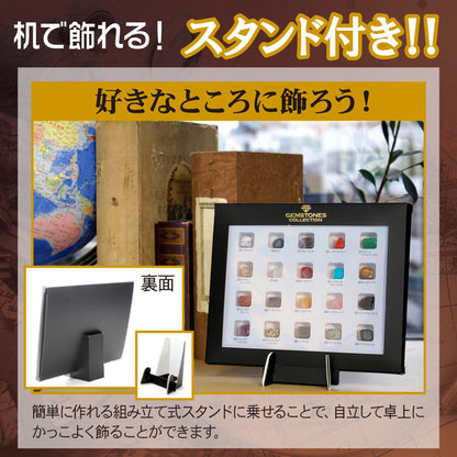 世界の石コレクション【触れる図鑑】/世界の鉱物と世界の鉱物地図付き