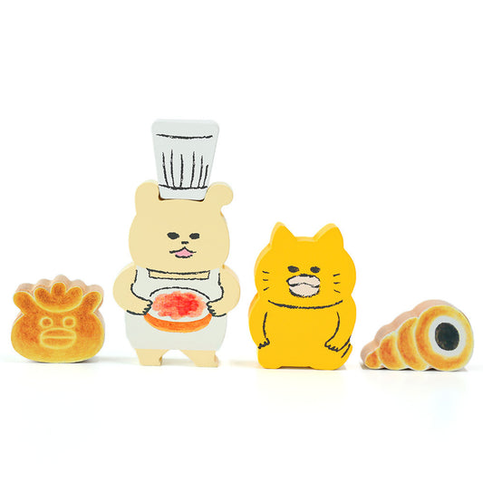 【絵本のつみき】5P パンこうじょうセット (ノラネコぐんだん)