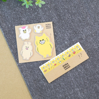 ダイカット付箋 せいれつ【ノラネコぐんだん】