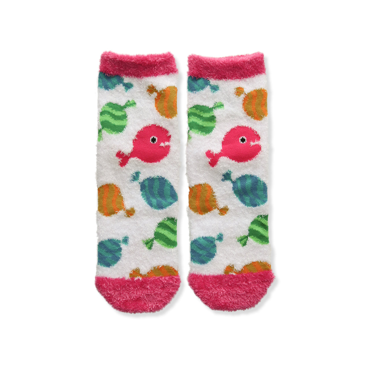 ルームソックス　レディース／キャンディ カラフル【きんぎょがにげた】【絵本のくつした】