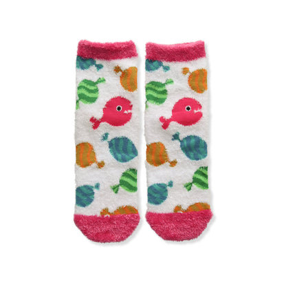 ルームソックス　レディース／キャンディ カラフル【きんぎょがにげた】【絵本のくつした】