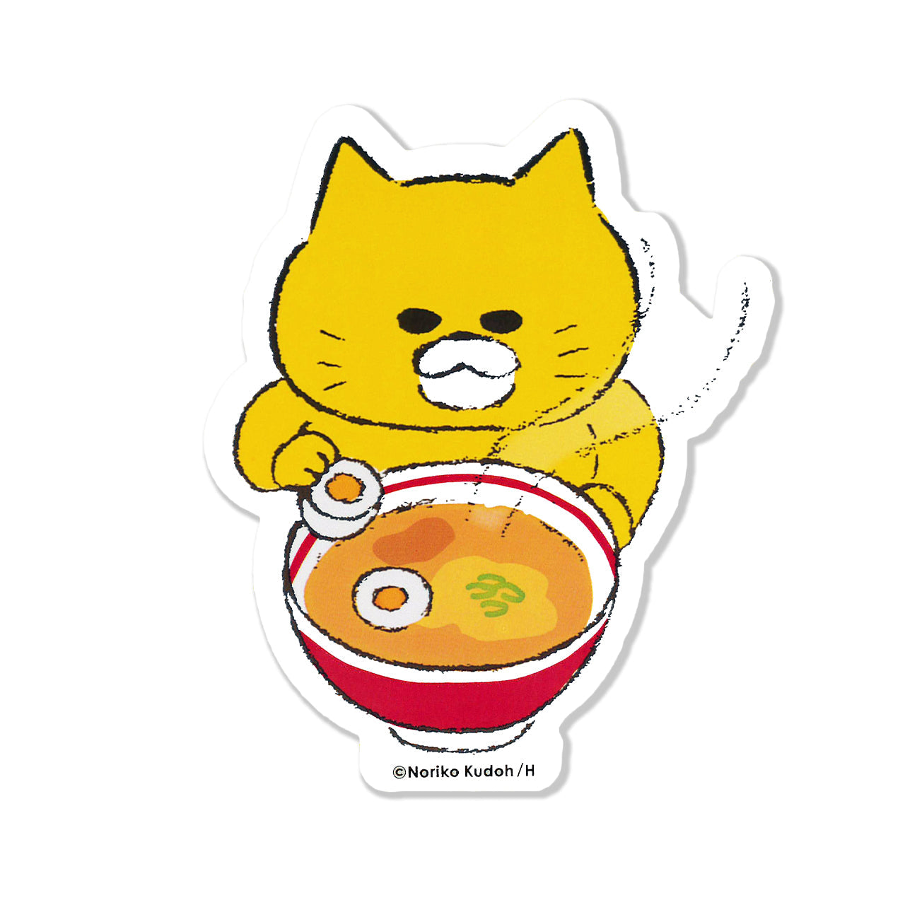 ステッカー　ラーメンつくる【ノラネコぐんだん】【絵本のステッカー】