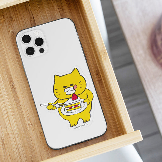 ステッカー　ショートケーキ【ノラネコぐんだん】【絵本のステッカー】