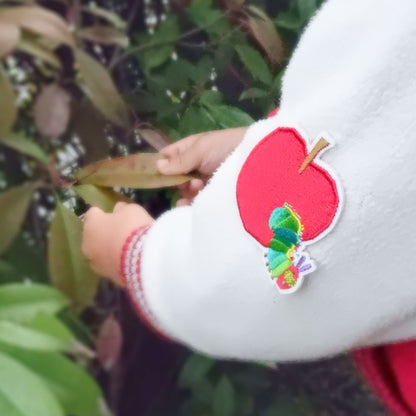 ワッペン　りんご(1P) 【はらぺこあおむし】【絵本のワッペン】