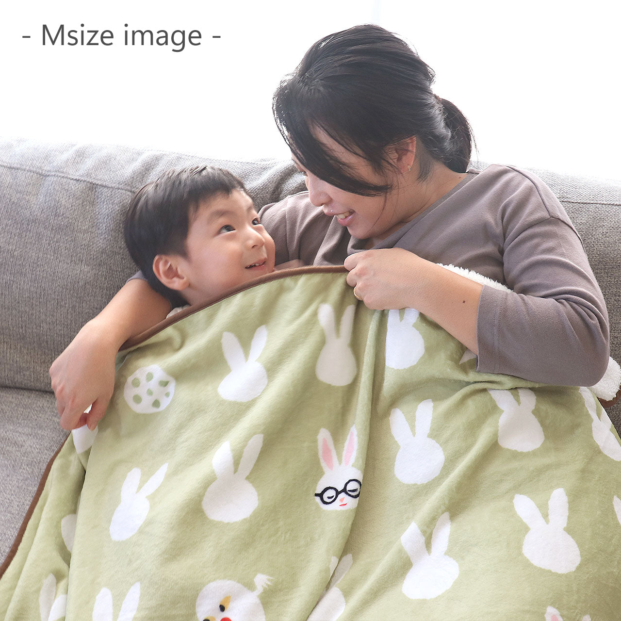 ブランケット うさこいっぱい Mサイズ 【おばけのてんぷら】 – 親子の