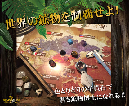 世界の石コレクション【触れる図鑑】/世界の鉱物と世界の鉱物地図付き